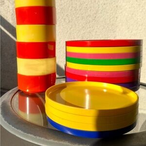Vintage melamine Heller and Ingrid dish sets